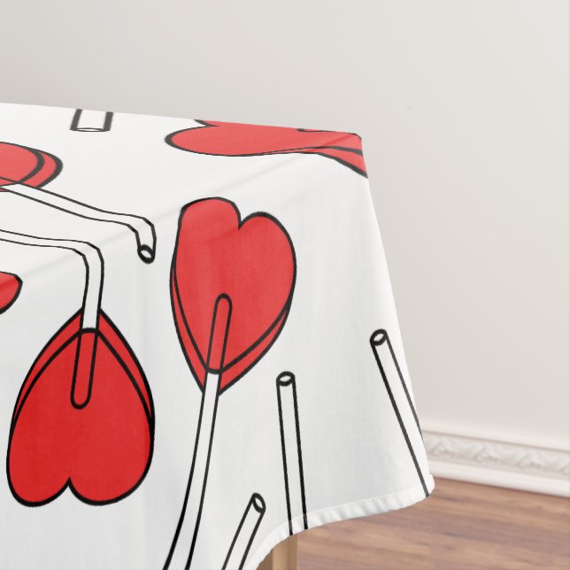 Nappe Red Lollipops, Heart Lollipops, Lollipop Pattern (In Situ)