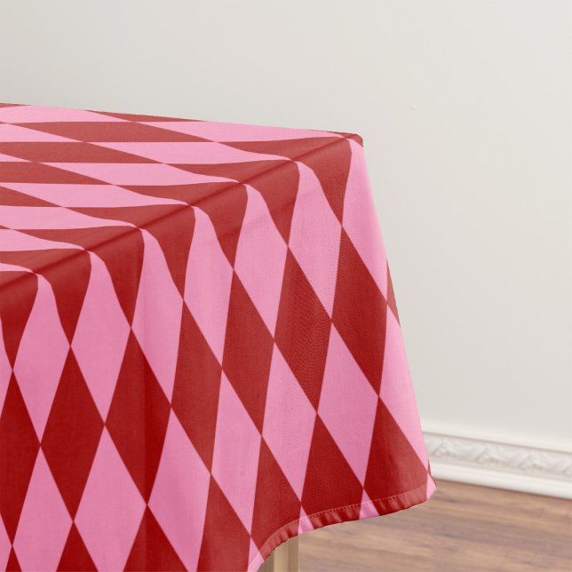 Nappe Red Pink Harlequin Checkered Design  (Créateur téléchargé)