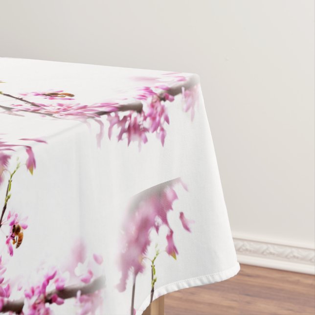 Nappe Redbud & abeille de miel au printemps (In Situ)