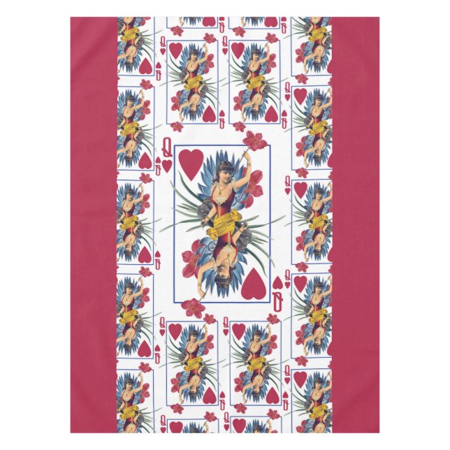 Nappe Reine des cœurs et des fleurs (Devant)