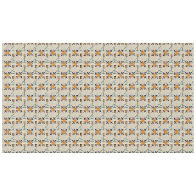 Nappe Repro Tulipe jaune traditionnelle Delft Tile (Devant (Horizontal))