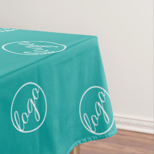 Nappe Restaurant Turquoise personnalisé Commerce Logo Bu
