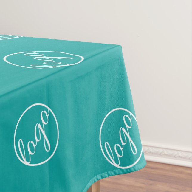 Nappe Restaurant Turquoise personnalisé Commerce Logo Bu (In Situ)