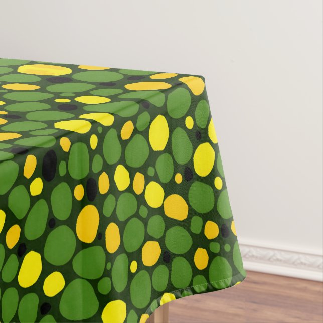 Nappe Résumé Fête Vert Jaune Maïs Noir Pois (In Situ)
