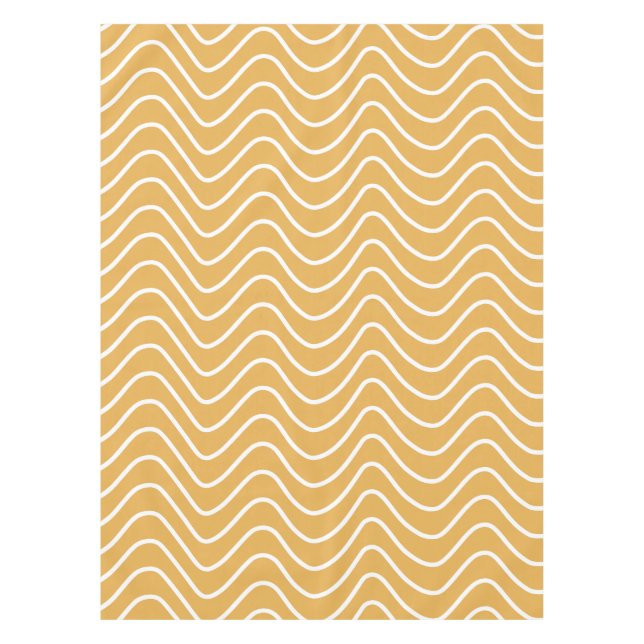 Nappe Retro Chevron Motif Jaune Zigzag (Devant)