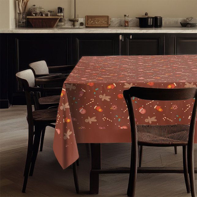 Nappe Retro Christmas Cloth Pastel Peaceful Dining (Retro Christmas Cloth Pastel Peaceful Dining)