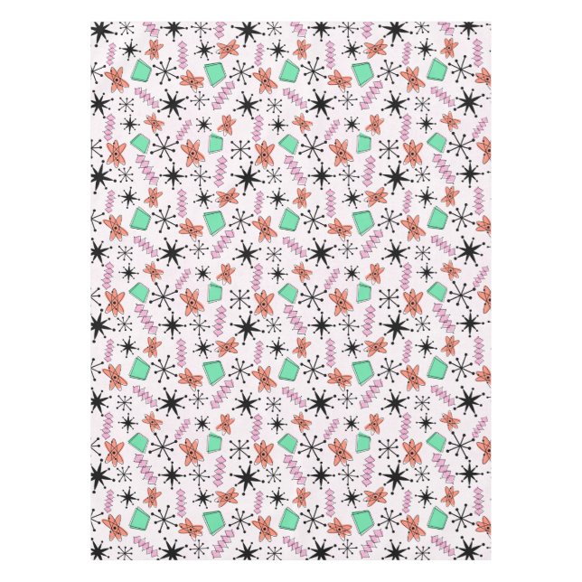 Nappe Rétro MCM rose orange vert noir (Devant)