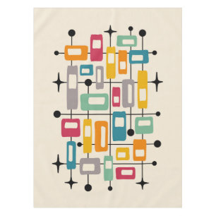 Nappe Retro Mid-Century Moderne Abstrait