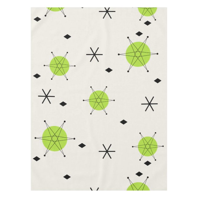 Nappe Retro Mid Mod Starburst Sky Chartreuse (Devant)