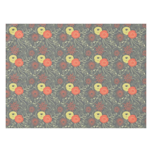 Nappe Rétro motif floral (Devant (Horizontal))