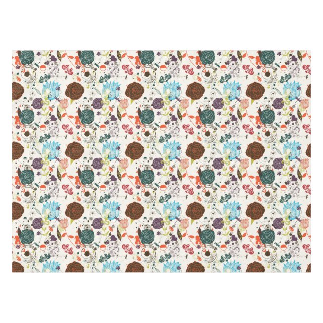 Nappe Rétro motif floral 2 (Devant (Horizontal))