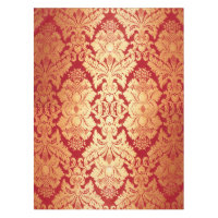Rétro motif rouge de luxe élégant de damassé d'or