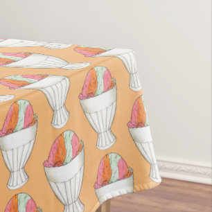 Nappe Retro Rainbow Sherbet Crème de glace Dessert Paste