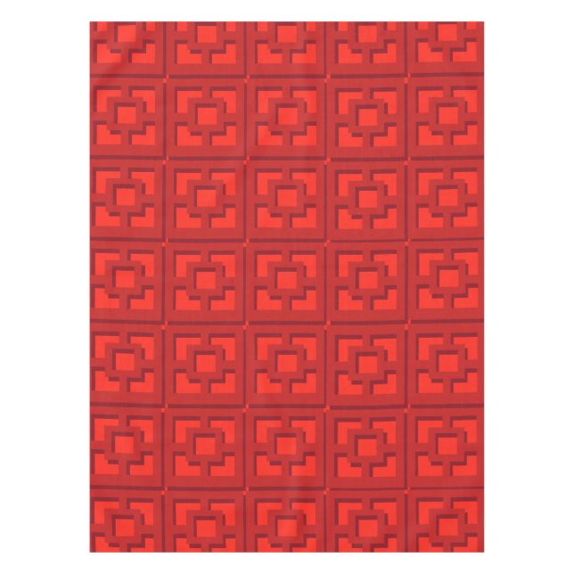 Nappe rétro rouge Trellis (Devant)