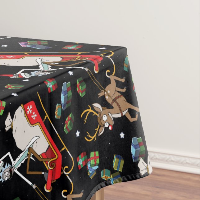 Nappe Rick and Morty | Christmas Reindeer Sleigh Pattern (In Situ)