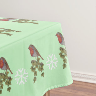 Nappe Robin perché sur des feuilles de lierre, oiseaux