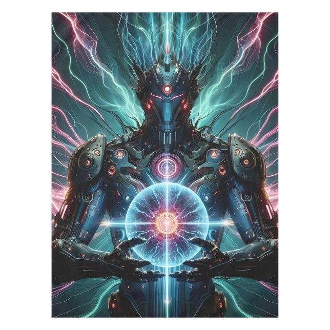 Nappe Robot Futuriste Noyau Cosmique Cyberpunk (Devant)