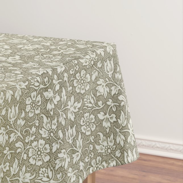 Nappe Romantique Français Vintage Beige Floral (In Situ)