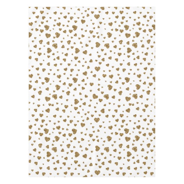 Nappe Romantique "I Love You" en or faux coeur de partie (Devant)