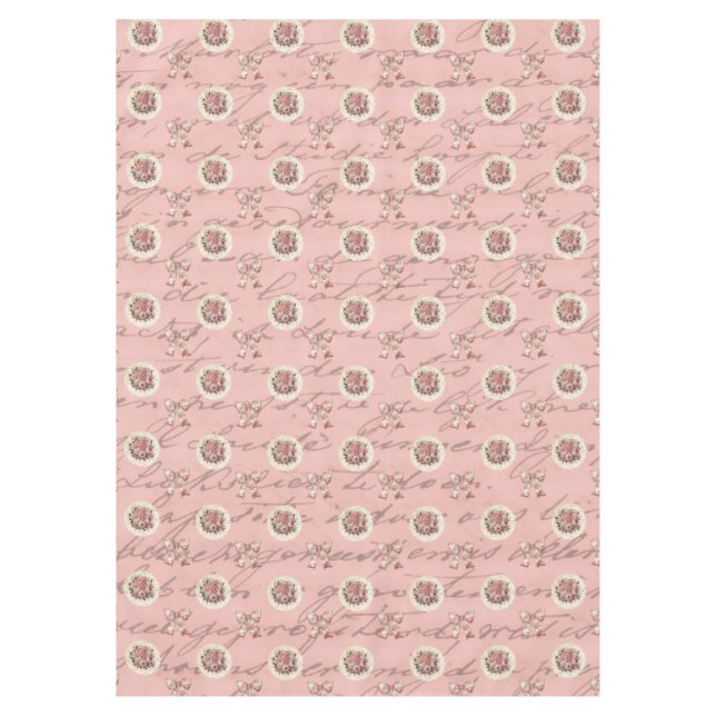 Nappe Rose ancienne vintage (Devant)