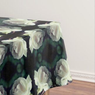 Nappe Rose blanche avec gouttes de pluie Abstraite