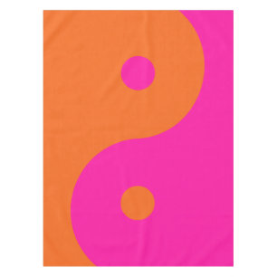Nappe Rose Chaud Et Orange Yin Yang