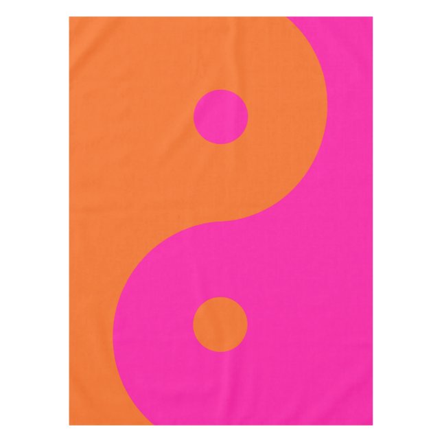 Nappe Rose Chaud Et Orange Yin Yang (Devant)