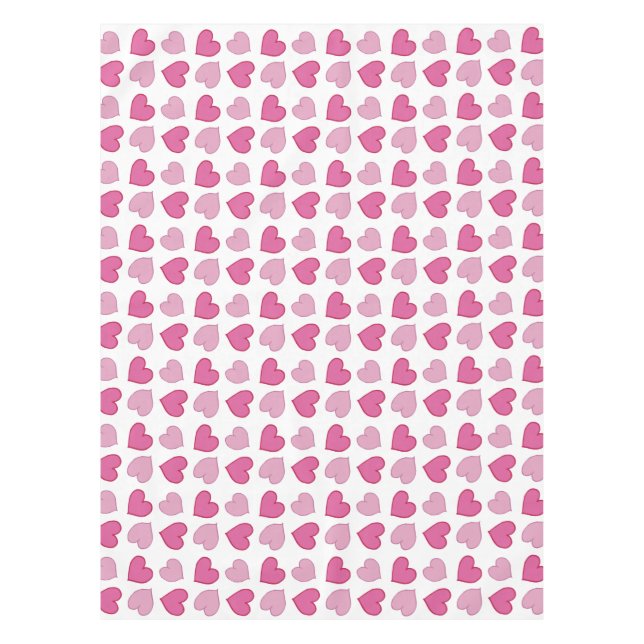 Nappe rose chic minable de coeurs (Devant)