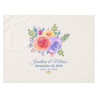 Rose coloré aquarelle Mariage floral