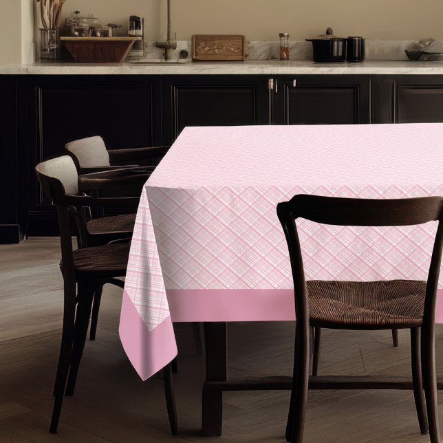 Nappe rose confortable pour dîner tous les jours (Cozy Pink Plaid Tablecloth for Everyday Dining)