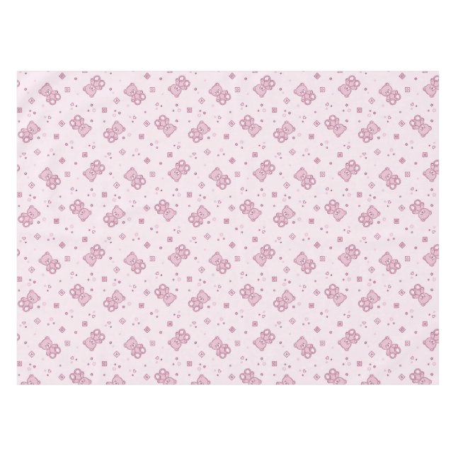 Nappe Rose d'arrière - plan de nounours (Devant (Horizontal))