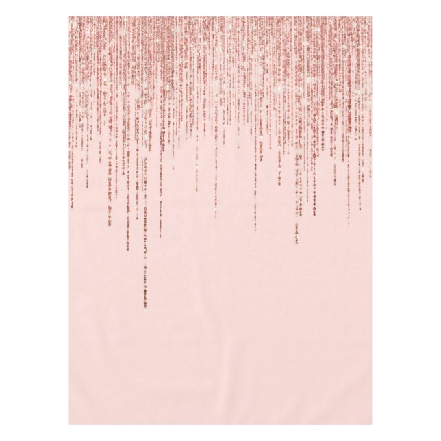 Nappe Rose de luxe Gold Sparkly Glitter Fringe (Devant)