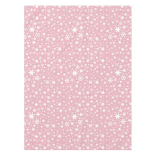 Nappe Rose en pastel de Noël de motif élégant de floc
