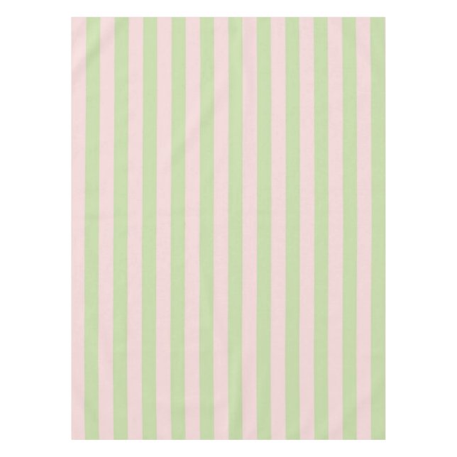 Nappe Rose et vert frais Bohème rayures Printemps & Été  (Devant)