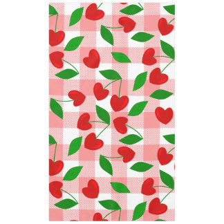 Nappe rose gingham forme de coeur rockabilly