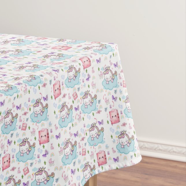 Nappe Rose, Licorne Bleue Arc-en-Ciel Chat (In Situ)