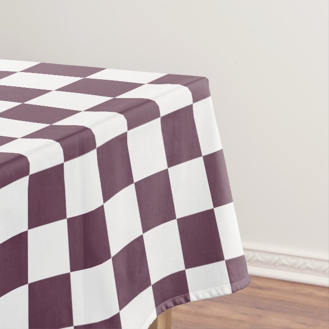 Nappe Rose noir rétro chic rose blanc À damiers Motif (In Situ)