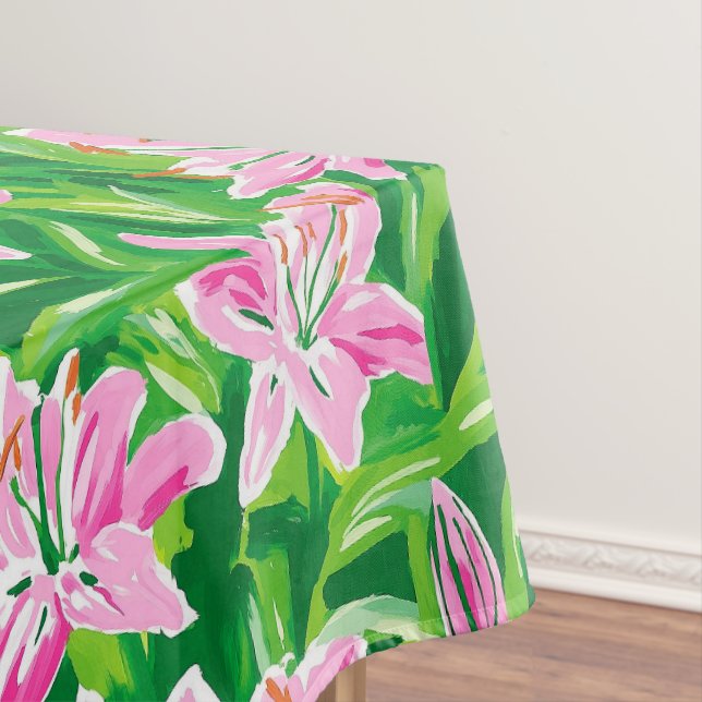Nappe Rose Préparatoire Lily Fleurie Verdure Élégante Fê (In Situ)