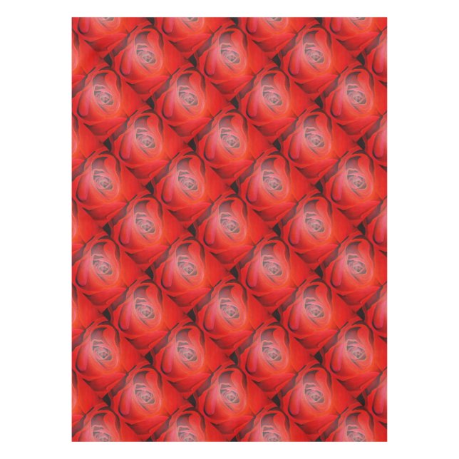Nappe Rose rouge en forme de coeur (Devant)