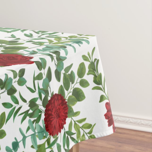 Nappe Rose rouge Mariage élégant classique (In Situ)