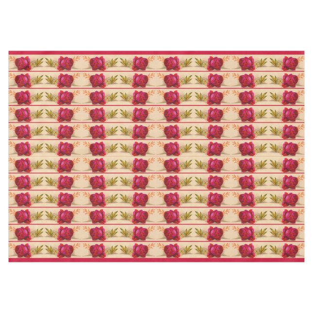 Nappe Rose rouge victorienne (Devant (Horizontal))