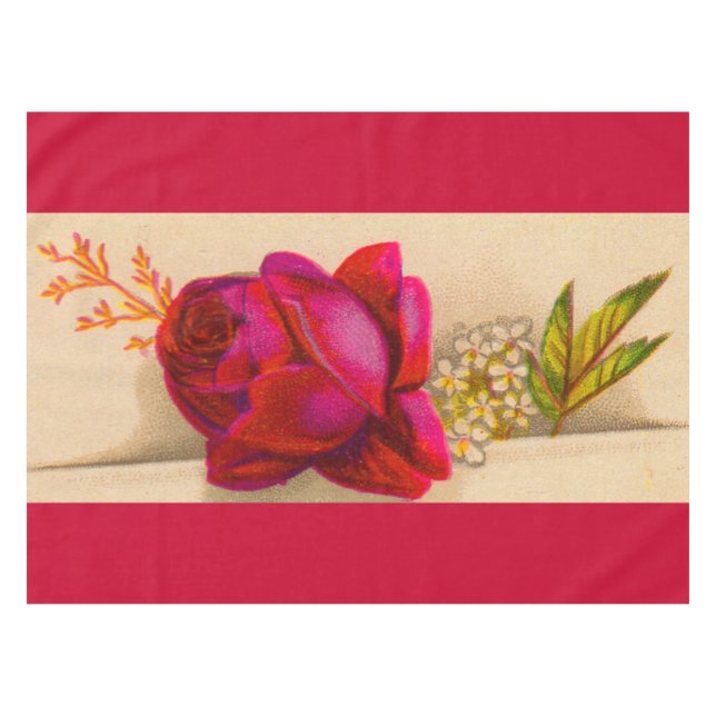 Nappe Rose rouge victorienne (Devant (Horizontal))