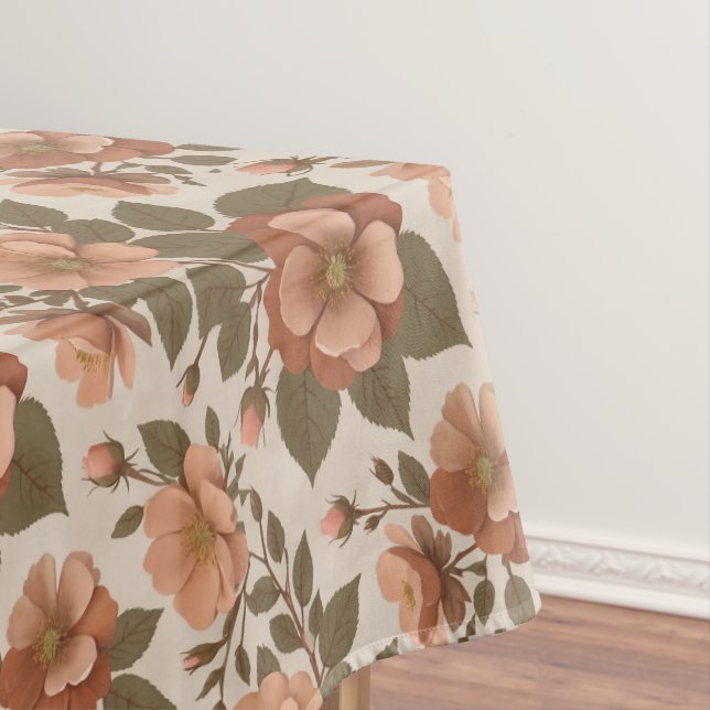 Nappe Rose sauvage fleurit dans des tons terreux de terr (In Situ)