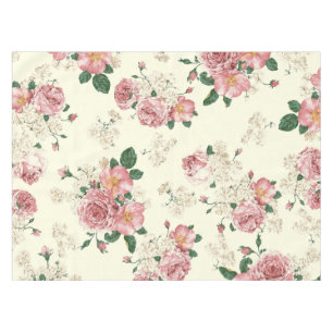 Nappe Rose sur Vintage jaune Floral