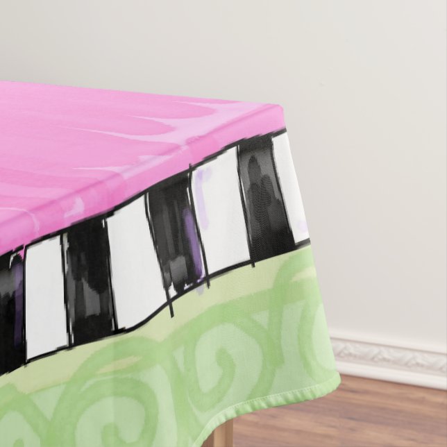 Nappe Rose Vert Floral (In Situ)