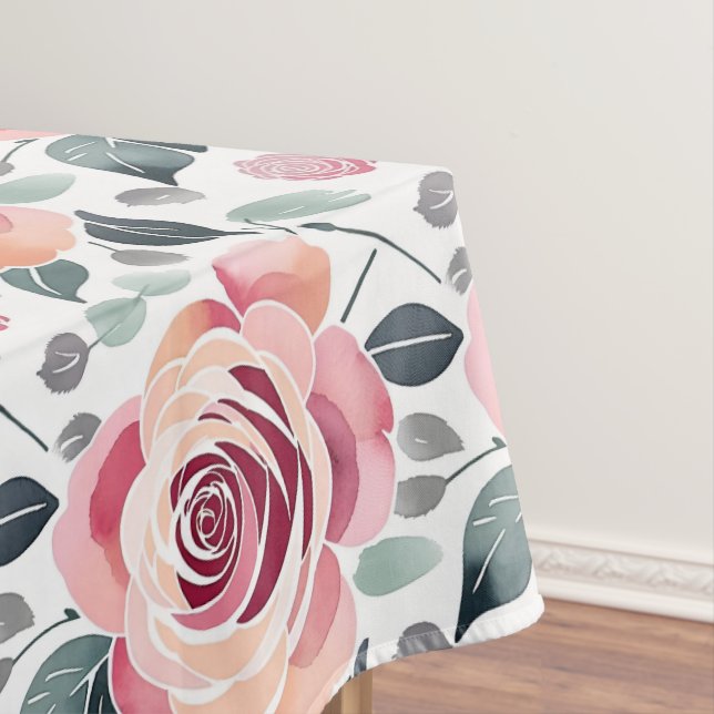 Nappe Roses Abstraites Dans Des Couleurs Pastel (In Situ)