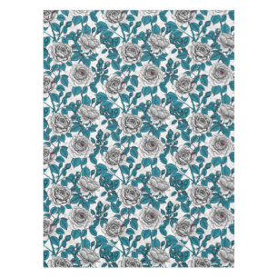 Nappe Roses blanches et coccinelles