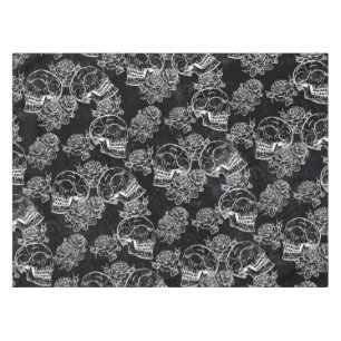 Nappe Roses des crânes et des calques Gothique Glam Fu