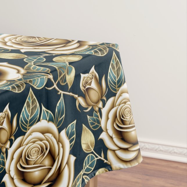Nappe Roses dorées avec une finition métallique (In Situ)