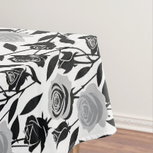 Roses Noires Minimalistes Avec Des Tiges Gris Clai